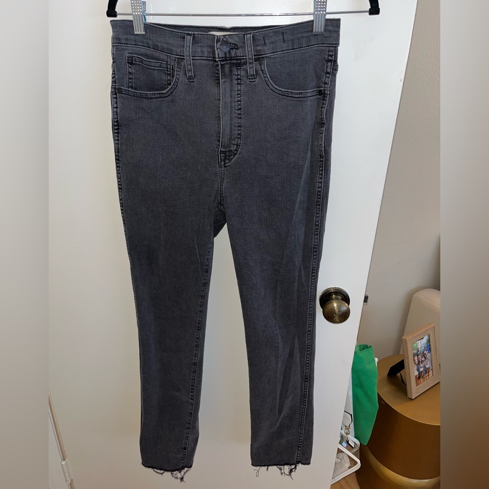 Madewell Gray Stovepipe Jeans